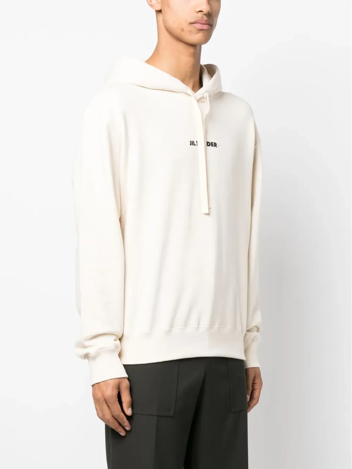 Jil Sander ロゴプリント コットン パーカー - 画像3