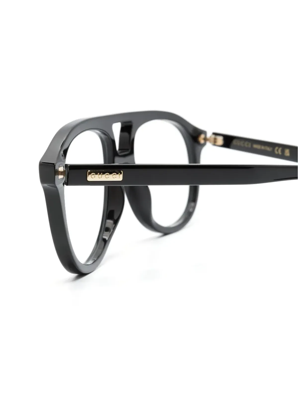 Gucci Eyewear GG1320O-001 ブラック-ブラック-透明 メガネフレーム - 画像3