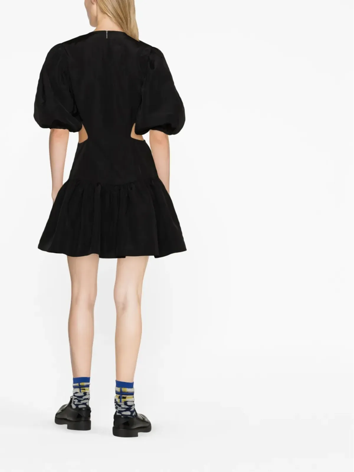 MSGM カットアウト・フレアミニドレス - 画像3