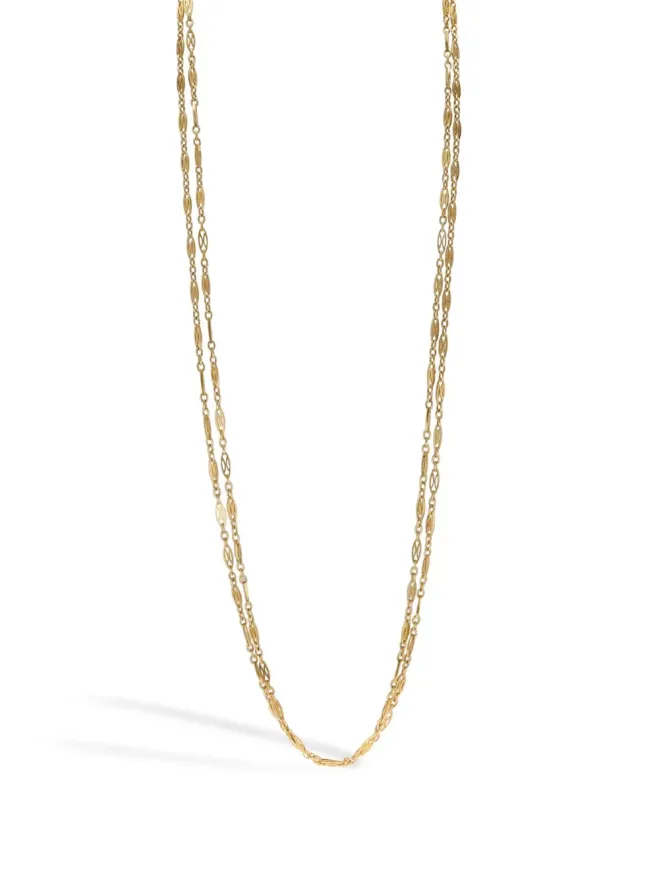 Pragnell Vintage Pragnell Vintage 1900年代 18kt イエローゴールド フレンチチェーンリンク ネックレスの商品画像