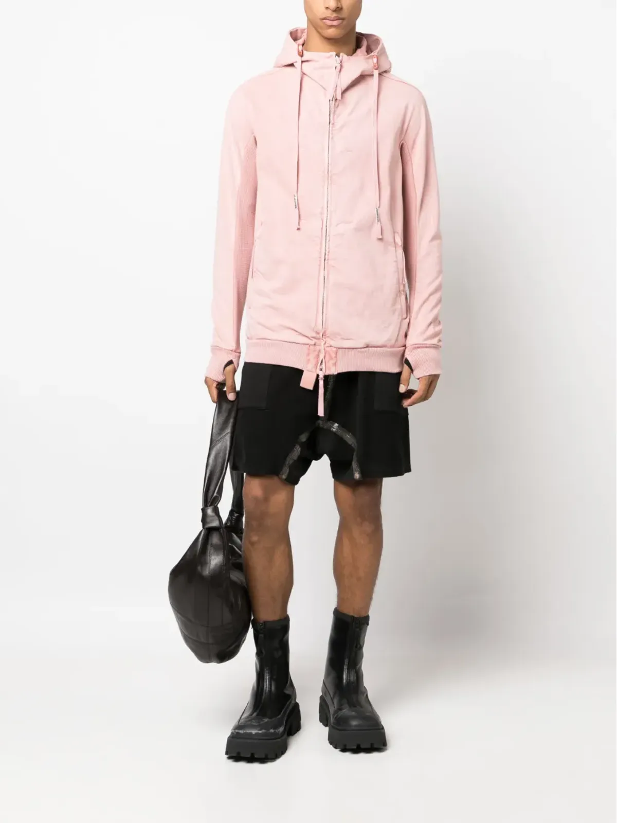 Boris Bidjan Saberi ジップアップ コットン フーデッドジャケット - 画像2