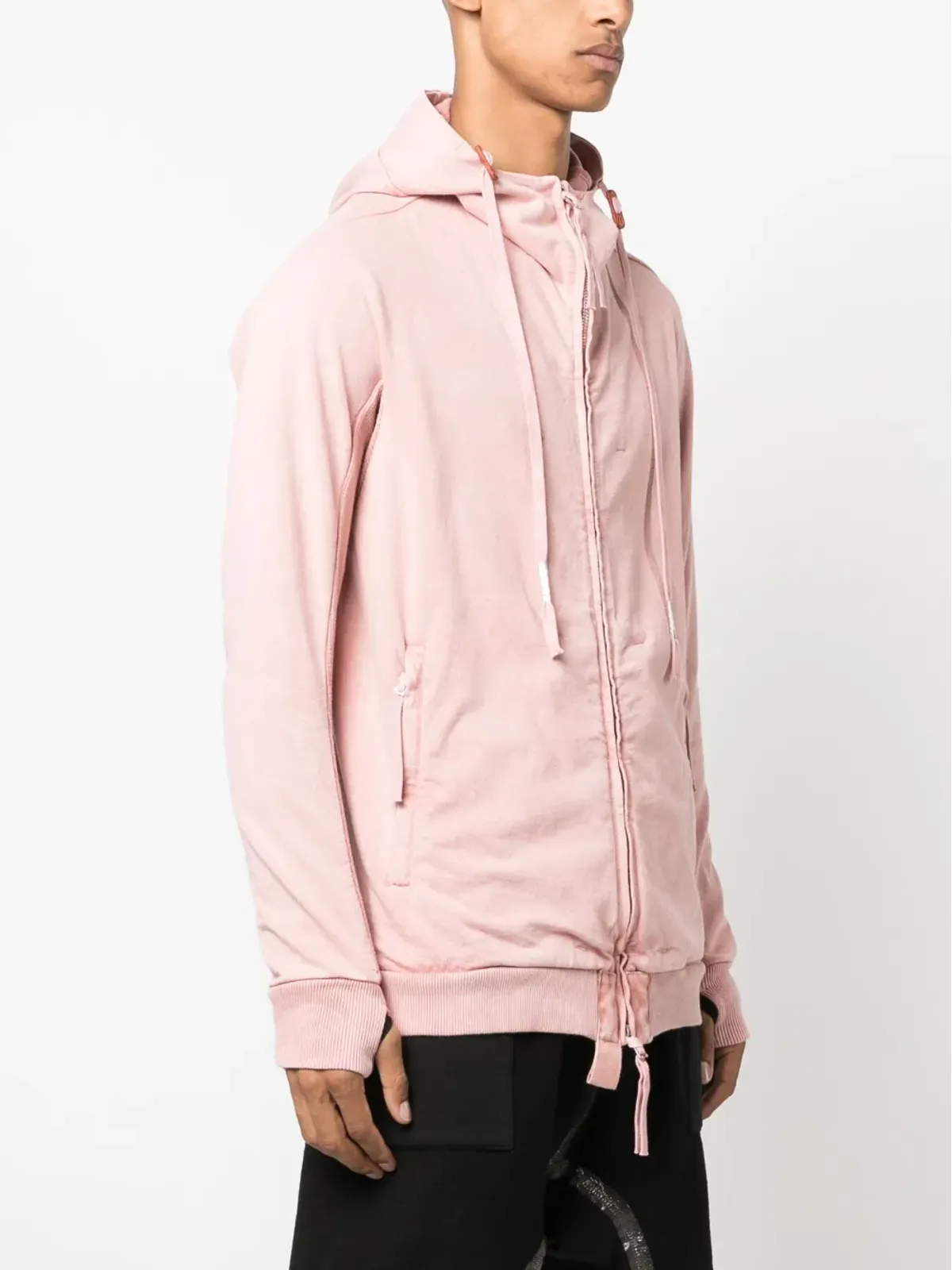 Boris Bidjan Saberi ジップアップ コットン フーデッドジャケット - 画像3