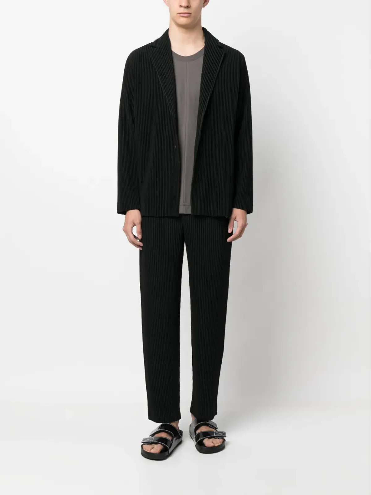 Homme Plissé Issey Miyake プリーツ シングルブレスト ブレザー - 画像2