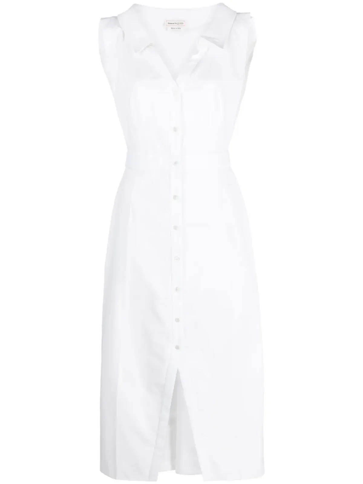 Alexander McQueen Vネック ノースリーブドレス - White - 画像1