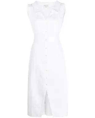 Alexander McQueen Vネック ノースリーブドレス - White - サムネイル1