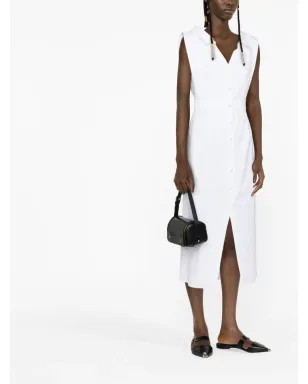 Alexander McQueen Vネック ノースリーブドレス - White - サムネイル2