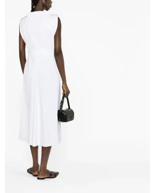Alexander McQueen Vネック ノースリーブドレス - White - サムネイル3