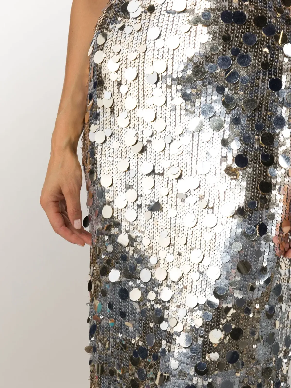 P.A.R.O.S.H. Gonna paillette-embellished high-waisted skirt - Silver - 画像5