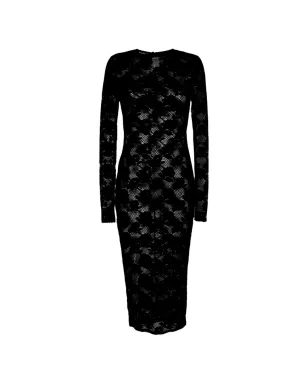 Fleur Du Mal ストレッチレース ミニドレス - ブラック - サムネイル1
