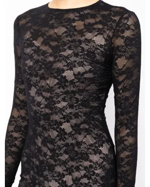 Fleur Du Mal ストレッチレース ミニドレス - ブラック - サムネイル5
