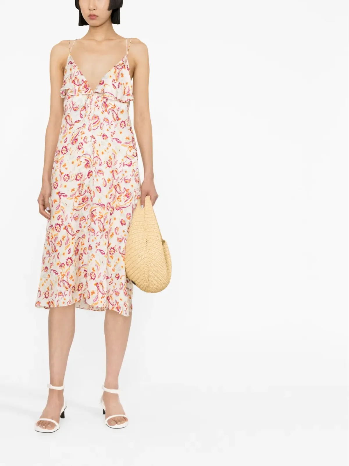 ISABEL MARANT ペイサ フローラルプリント ミディドレス - 画像2