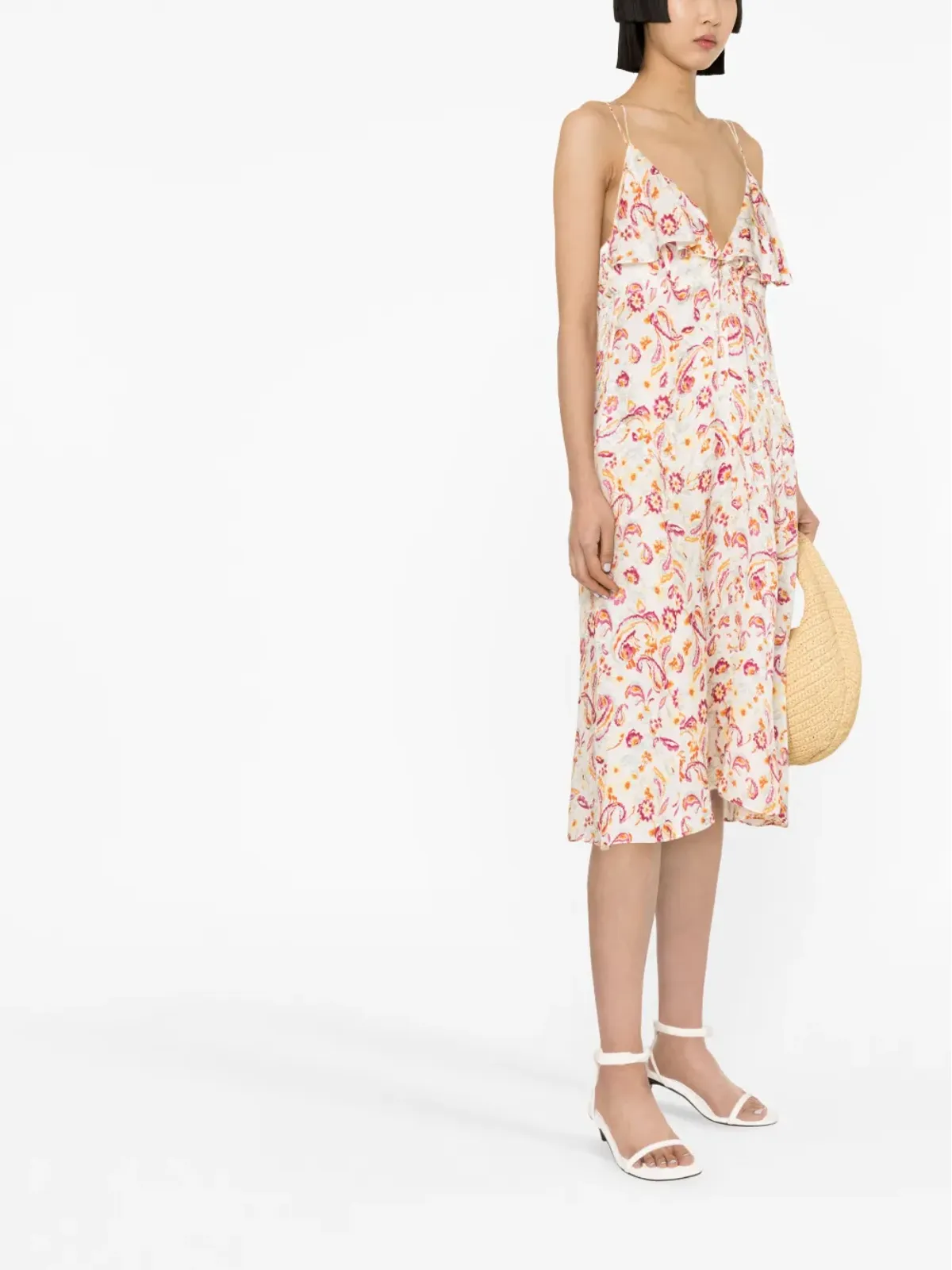 ISABEL MARANT ペイサ フローラルプリント ミディドレス - 画像3