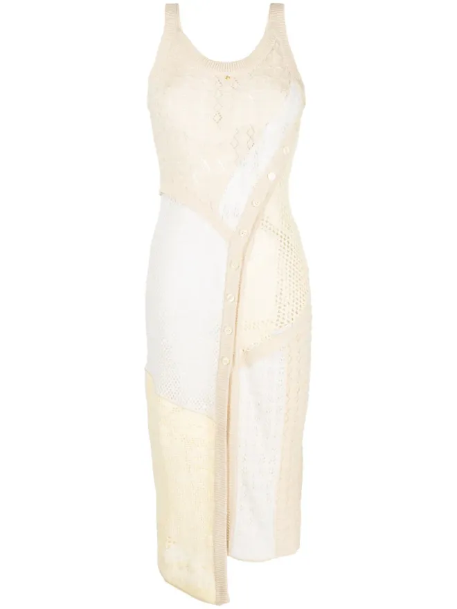 Marine Serre Marine Serre レジェネレーテッド コットン クロシェ ミディドレスの商品画像