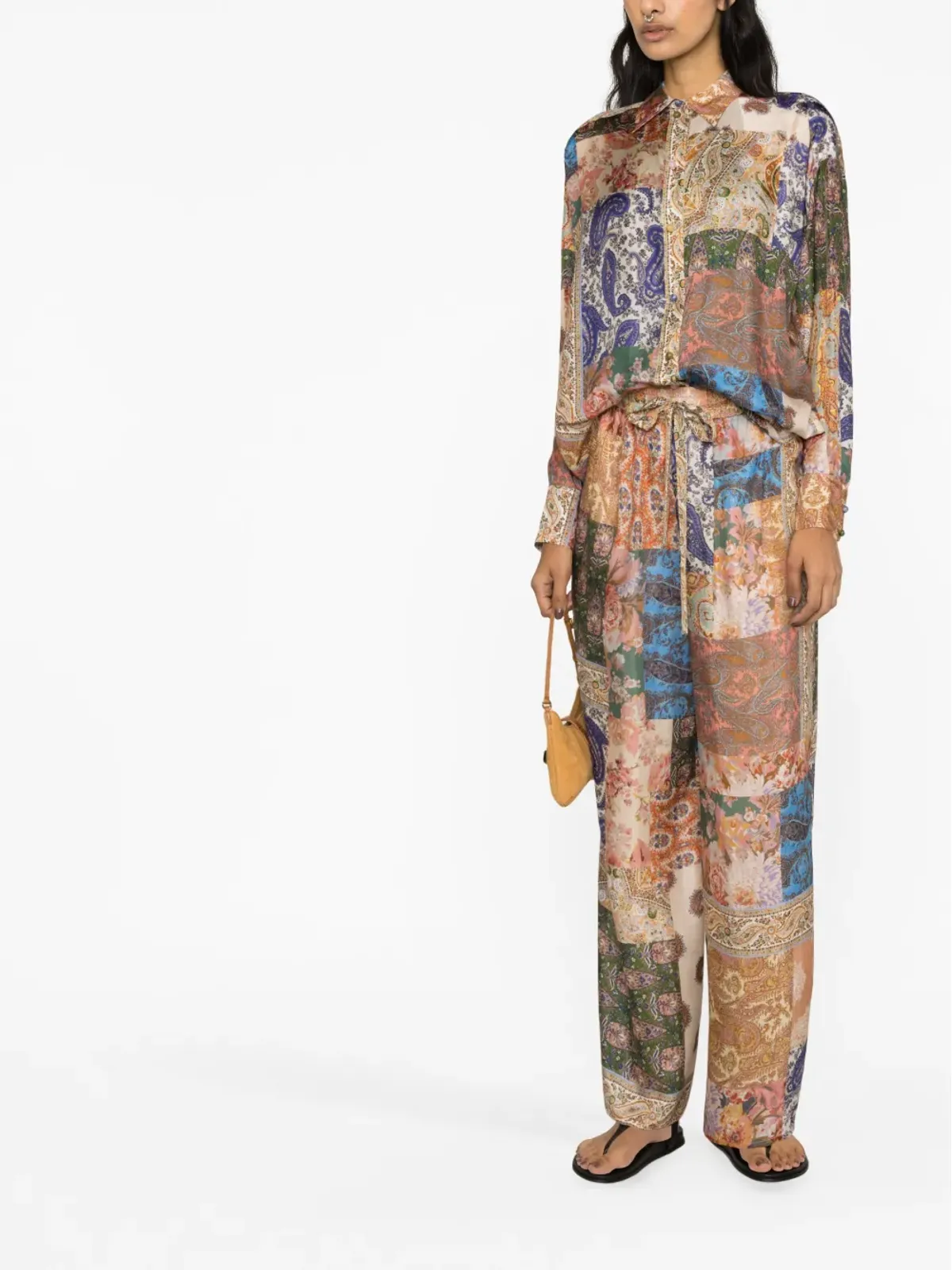 ZIMMERMANN グラフィックプリント シルクシャツ - ネュートラルカラー - 画像2