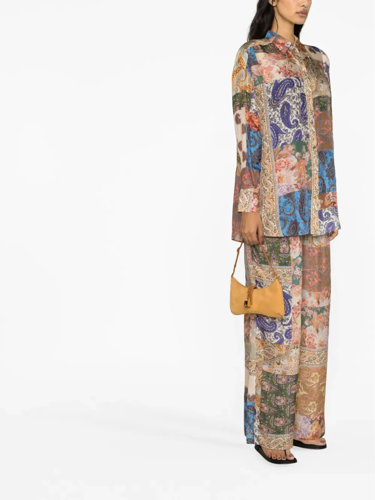 ZIMMERMANN グラフィックプリント シルクシャツ - ネュートラルカラー - 画像4