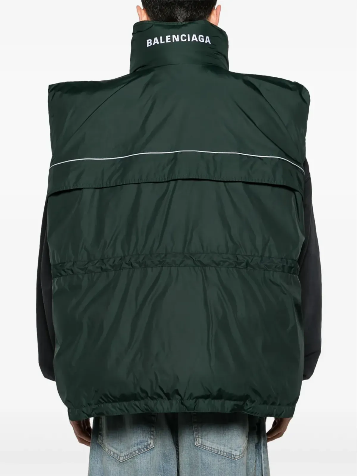 Balenciaga ロゴプリント ダウンベスト - 画像5