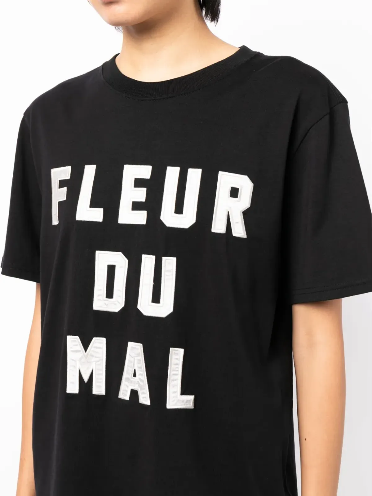 Fleur Du Mal ロゴ刺繍入りTシャツ - 画像5