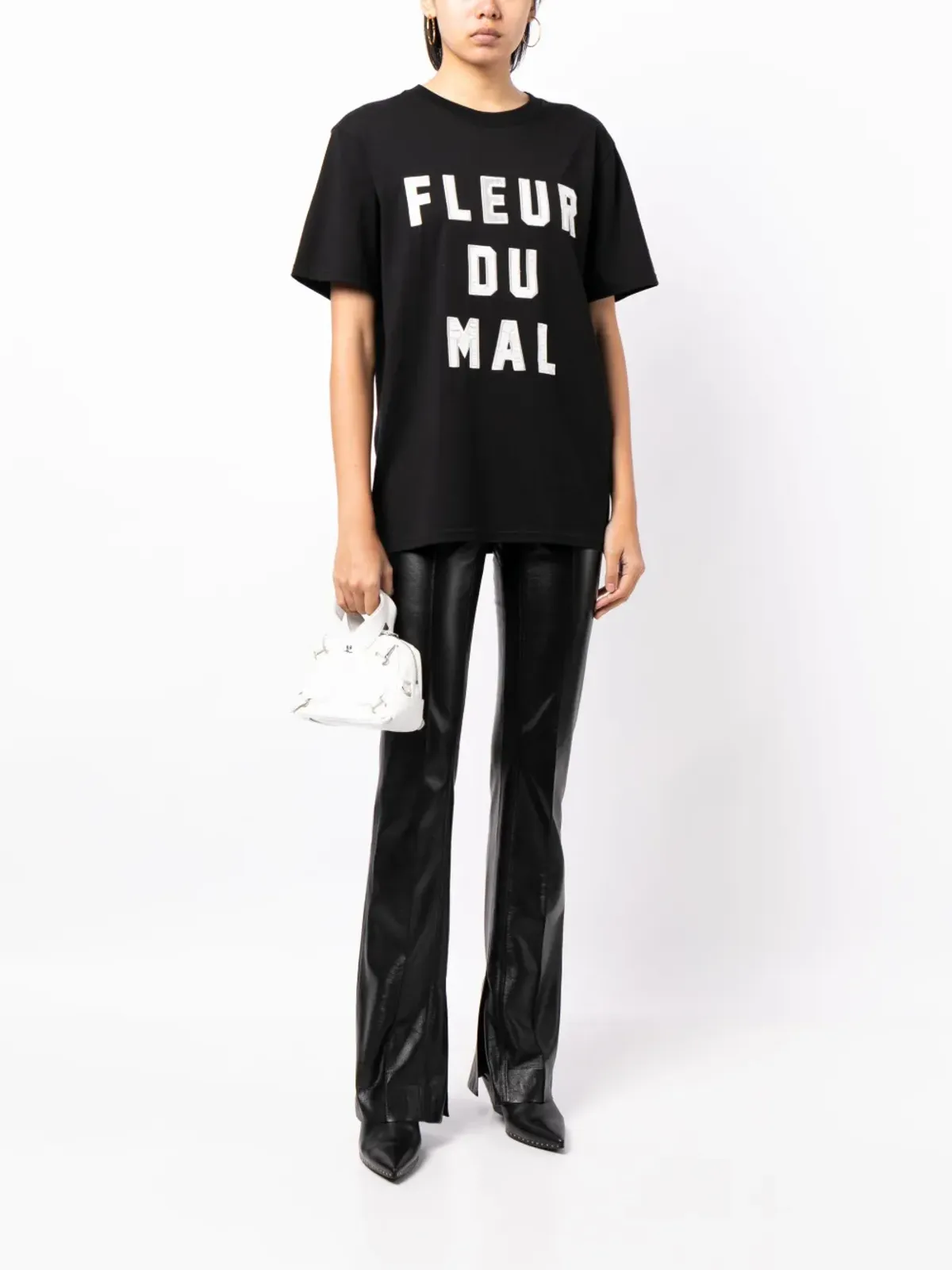 Fleur Du Mal ロゴ刺繍入りTシャツ - 画像2