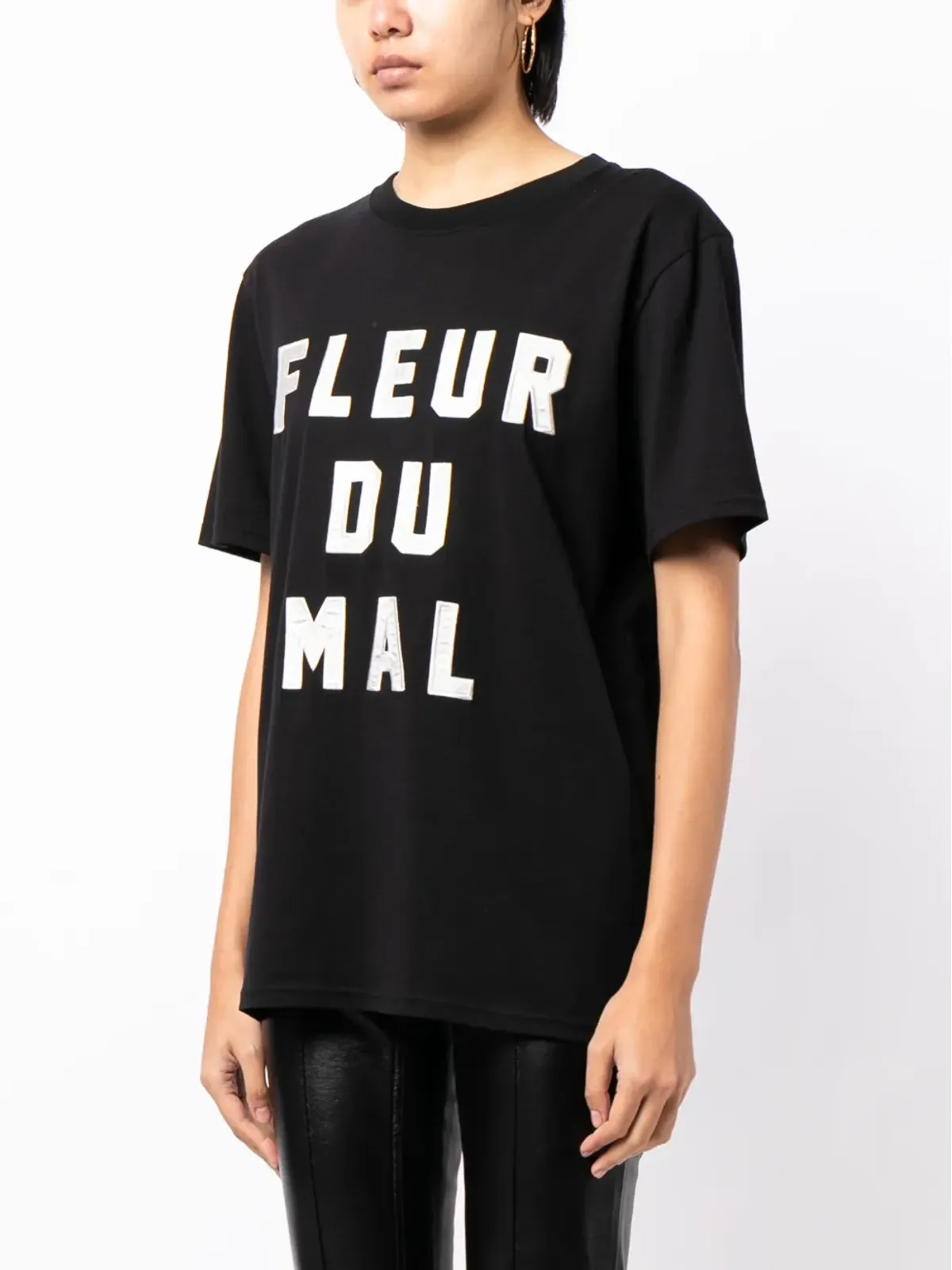 Fleur Du Mal ロゴ刺繍入りTシャツ - 画像3