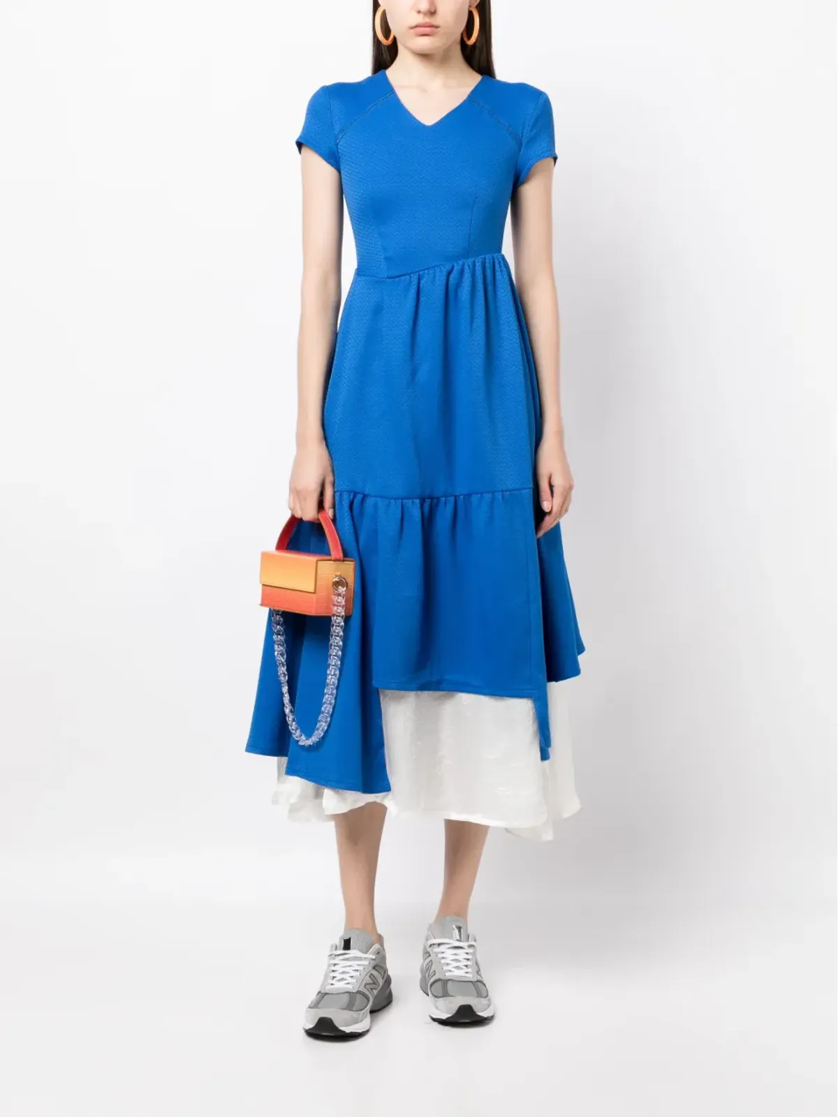 Ader Error レイヤード アシンメトリーミディドレス - 画像2