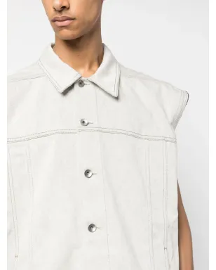 Rick Owens DRKSHDW ノースリーブ コットンデニム ベスト - サムネイル5