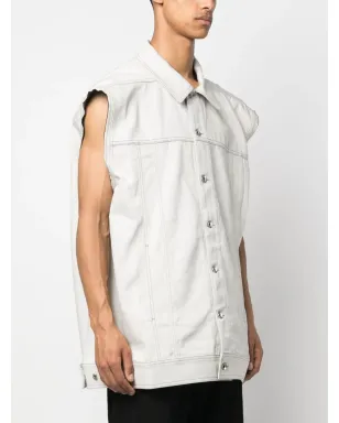 Rick Owens DRKSHDW ノースリーブ コットンデニム ベスト - サムネイル3