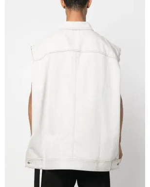 Rick Owens DRKSHDW ノースリーブ コットンデニム ベスト - サムネイル4