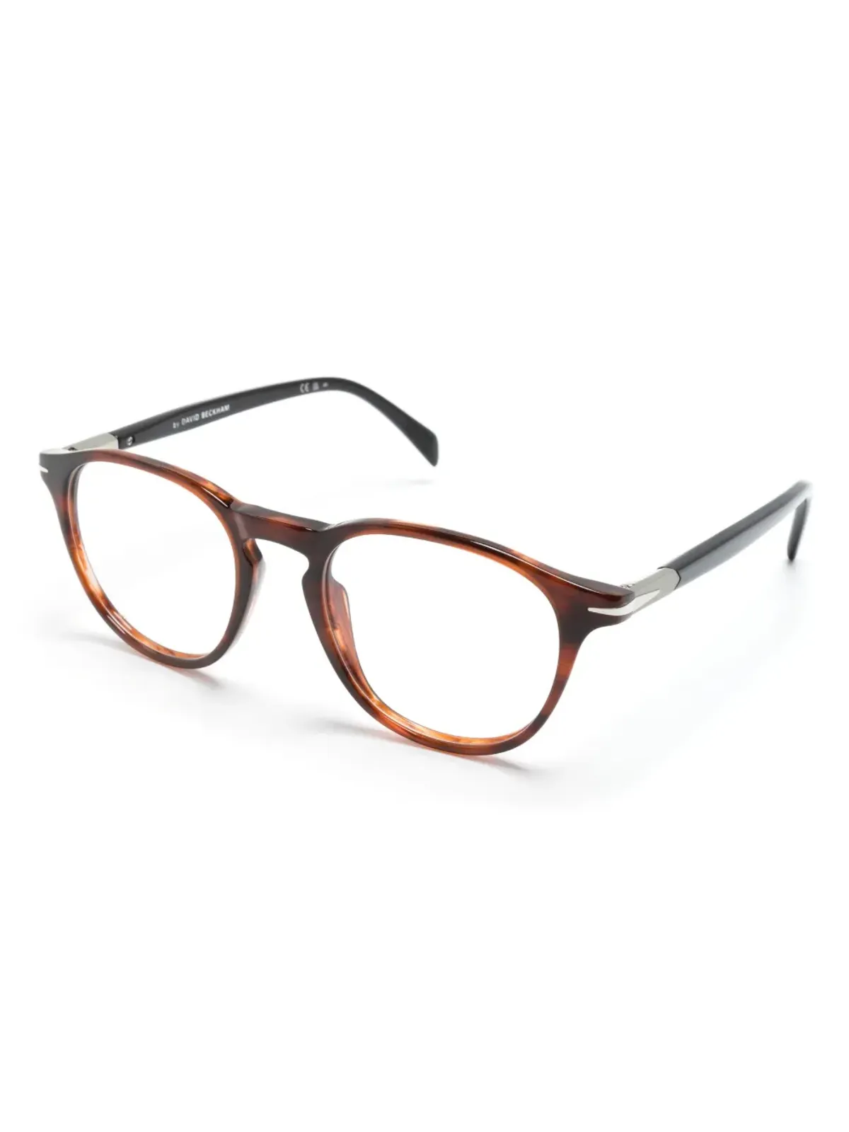 Eyewear by David Beckham ラウンドフレーム クリアレンズ サングラス - 画像2