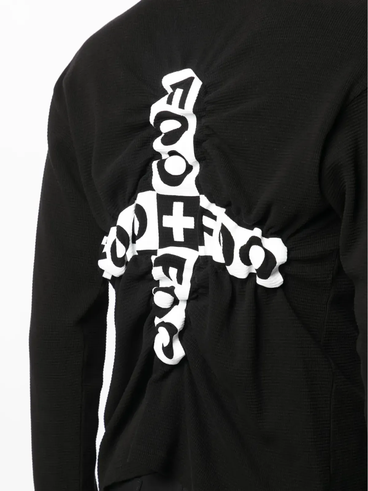 FOO AND FOO ロゴプリント長袖Tシャツ（ブラック） - 画像5