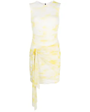 MSGM sleeveless ruched minidress - White - サムネイル1