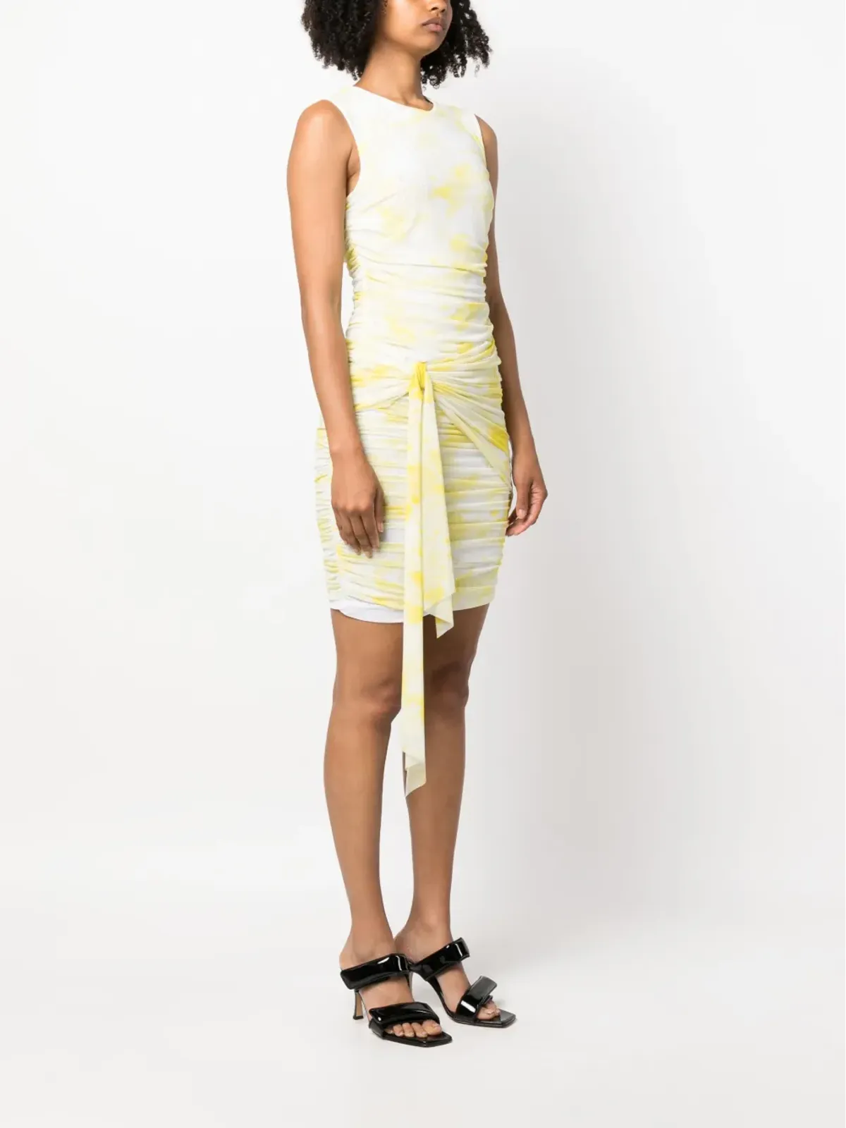MSGM sleeveless ruched minidress - White - 画像3