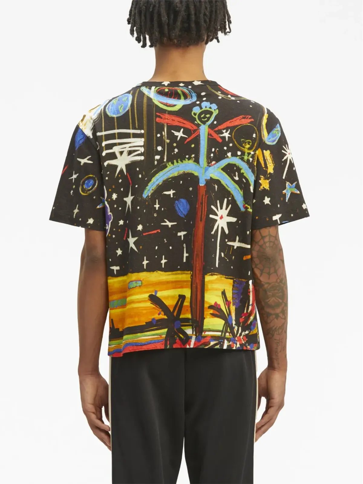 Palm Angels グラフィックプリント クルーネック Tシャツ ブラック - 画像5