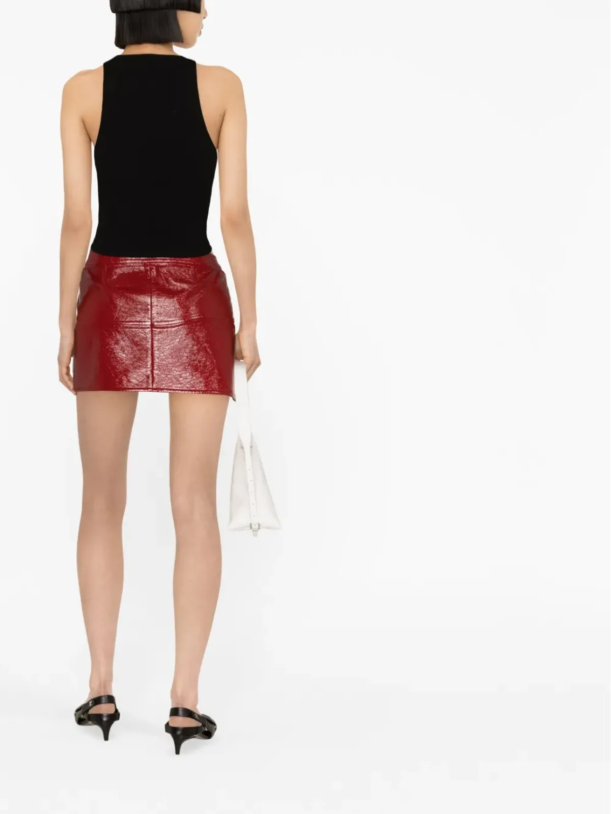 Courrèges ロゴパッチ ノースリーブ ニットトップ - 画像3