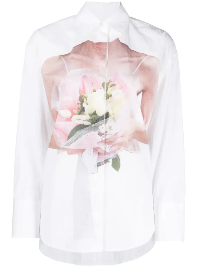 MSGM MSGM ローズプリントポプリンシャツの商品画像