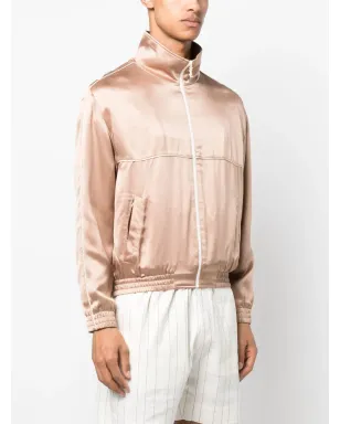 Saint Laurent ジップアップ シルク トラックジャケット - サムネイル3