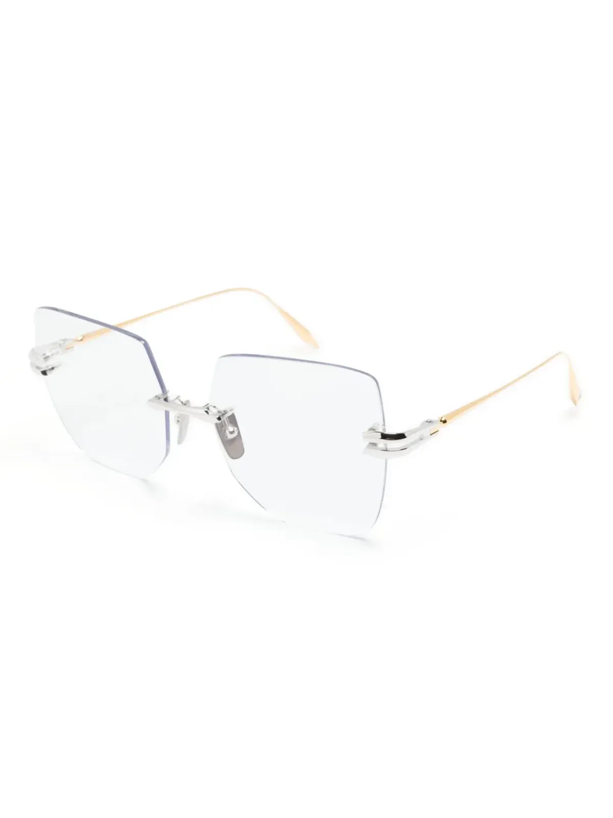 Dita Eyewear オーバーサイズフレーム眼鏡（ゴールド） - 画像2