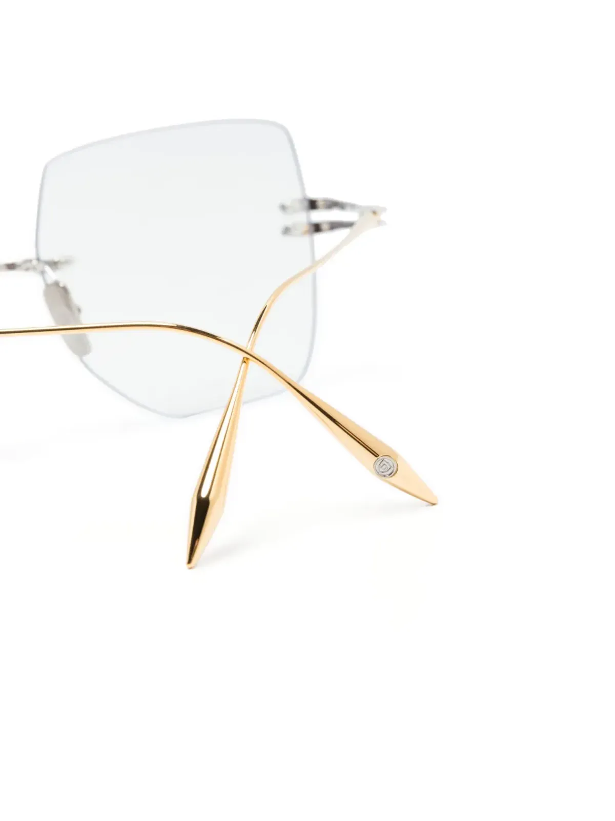 Dita Eyewear オーバーサイズフレーム眼鏡（ゴールド） - 画像3