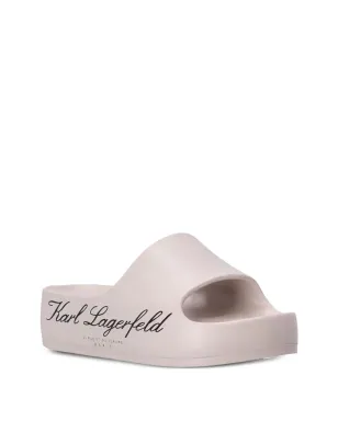 Karl Lagerfeld ロゴプリント フラットスライド - サムネイル2