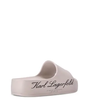 Karl Lagerfeld ロゴプリント フラットスライド - サムネイル3