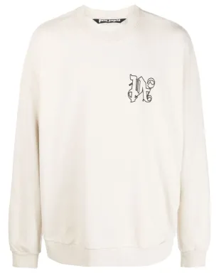 Palm Angels ロゴプリント コットン スウェットシャツ - サムネイル1