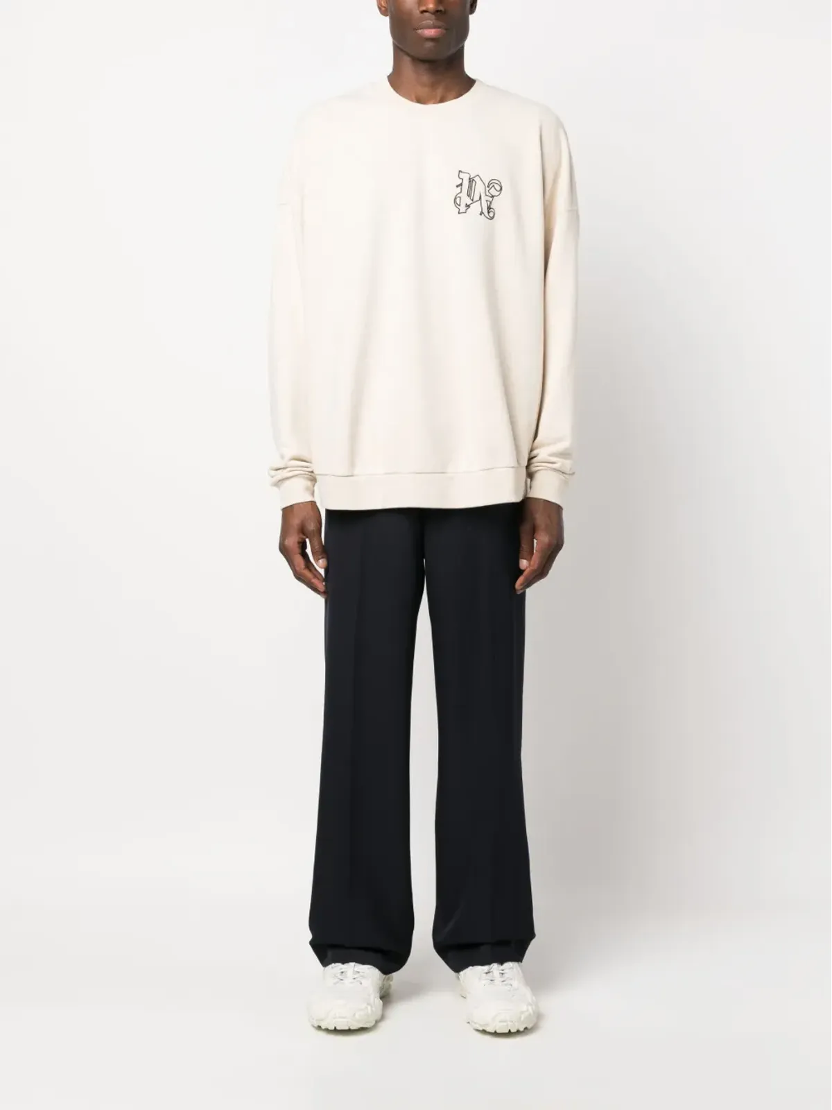 Palm Angels ロゴプリント コットン スウェットシャツ - 画像2