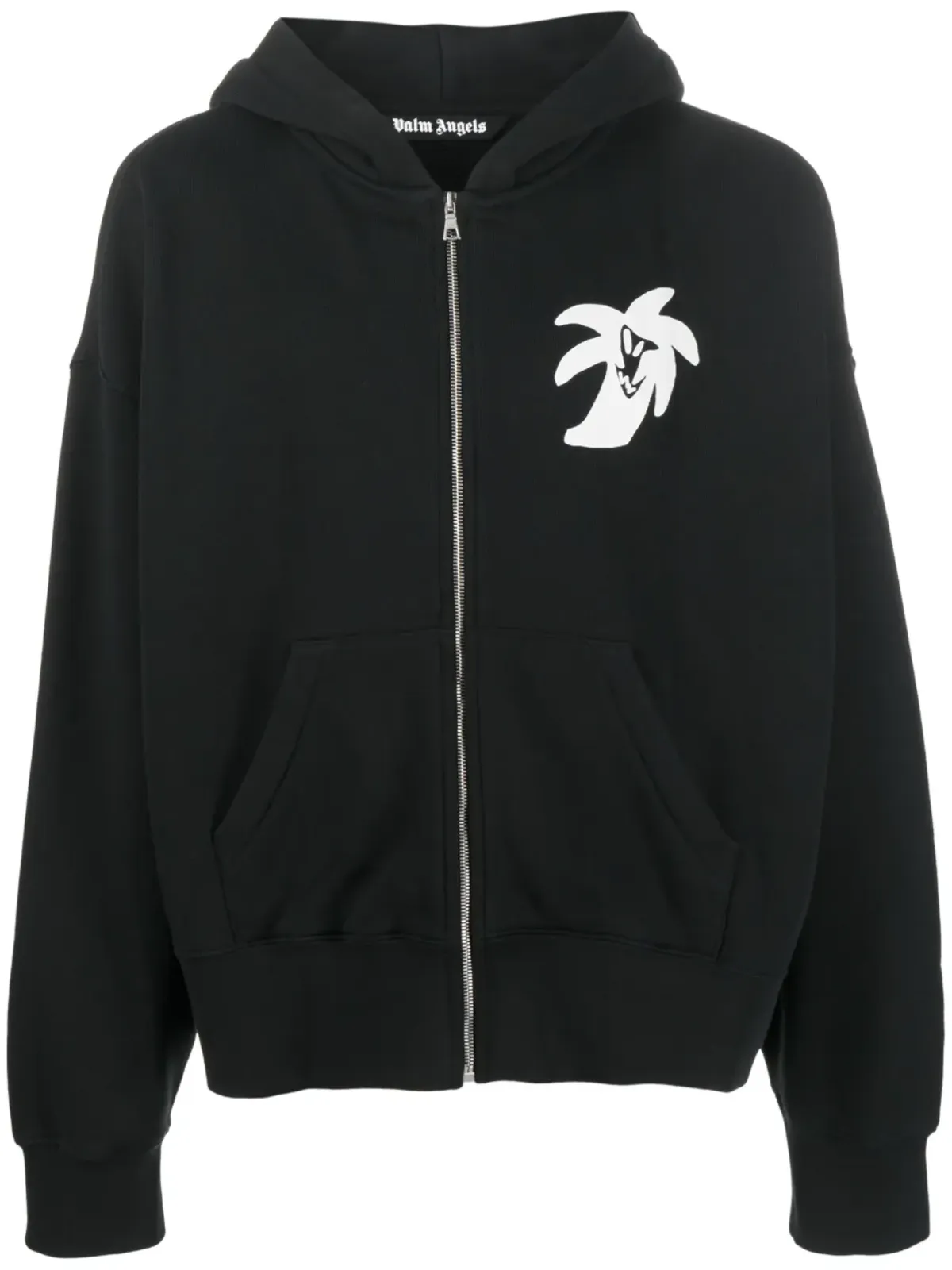 Palm Angels ロゴプリント ジップアップフーディ - 画像1