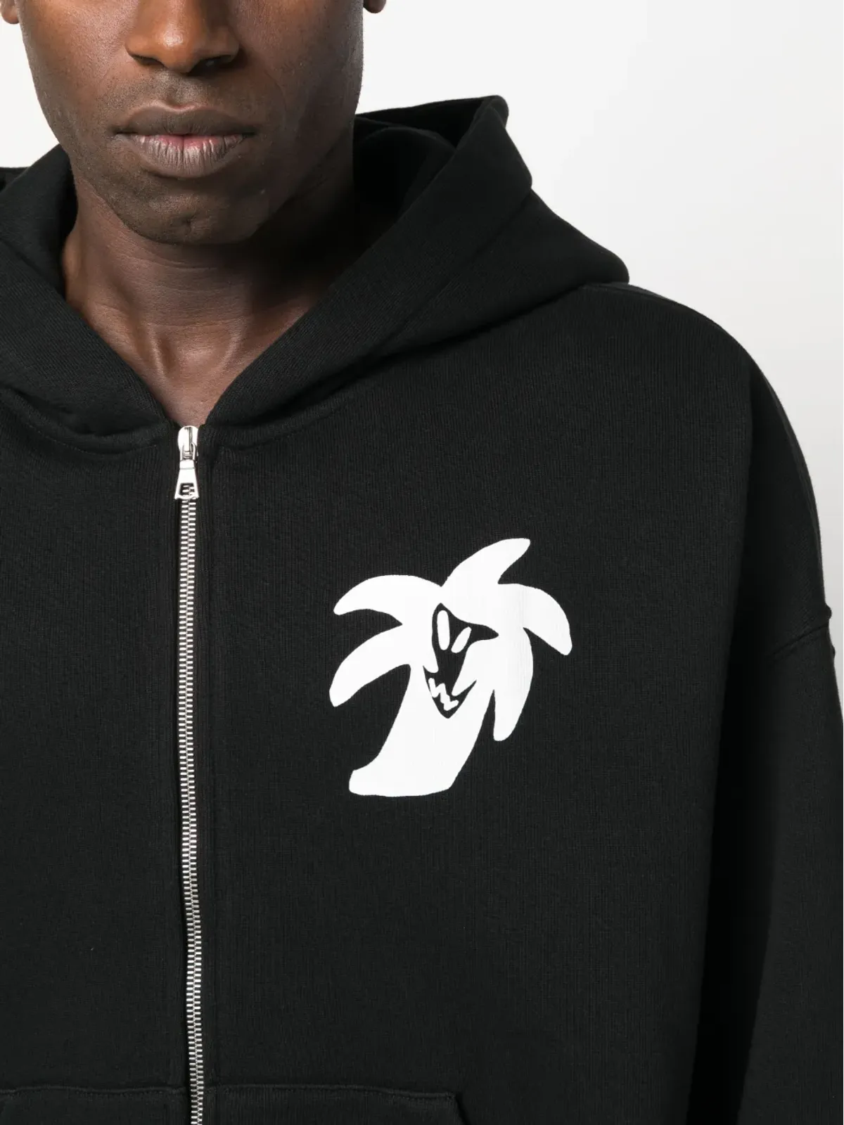 Palm Angels ロゴプリント ジップアップフーディ - 画像5