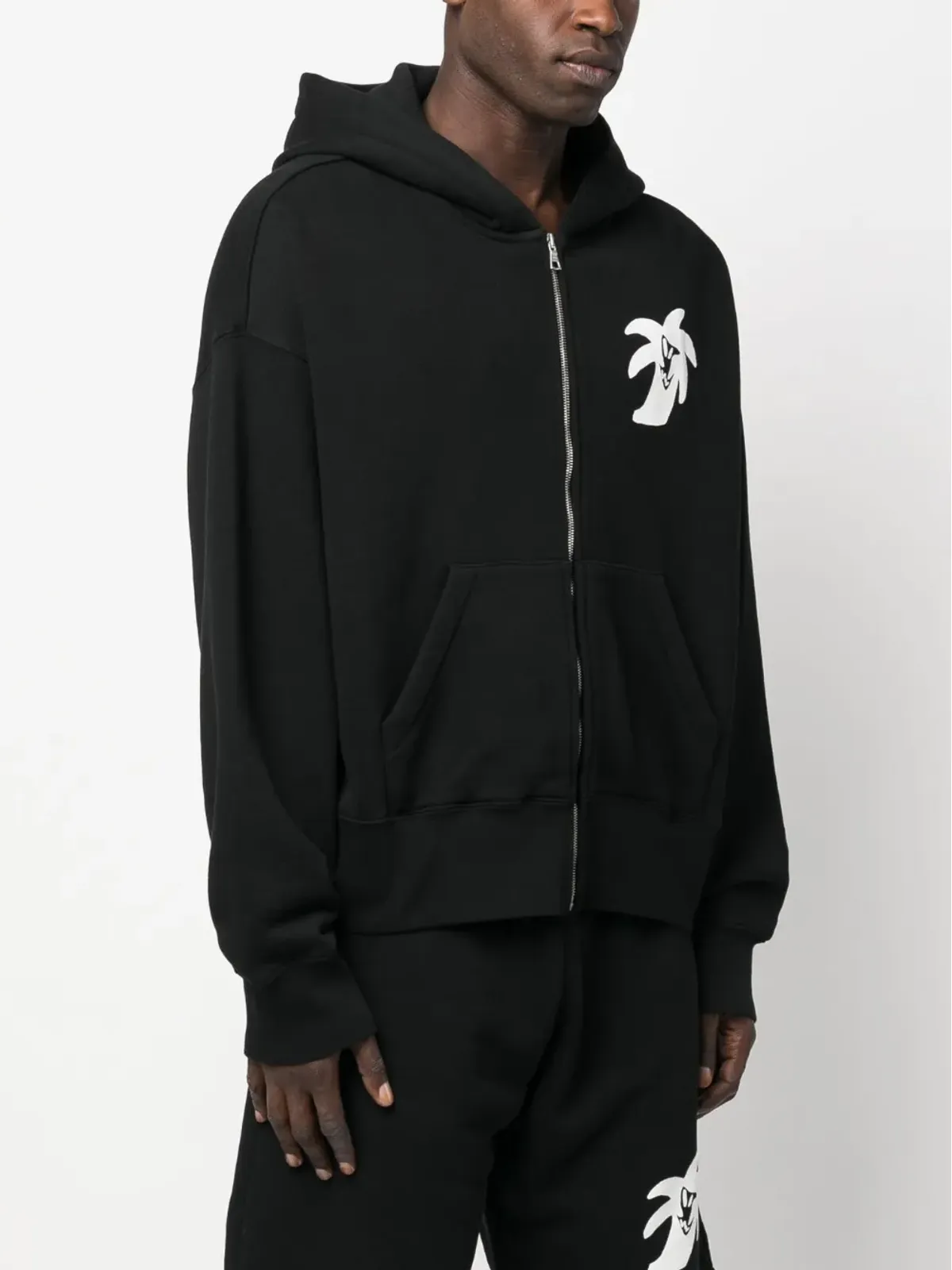 Palm Angels ロゴプリント ジップアップフーディ - 画像4