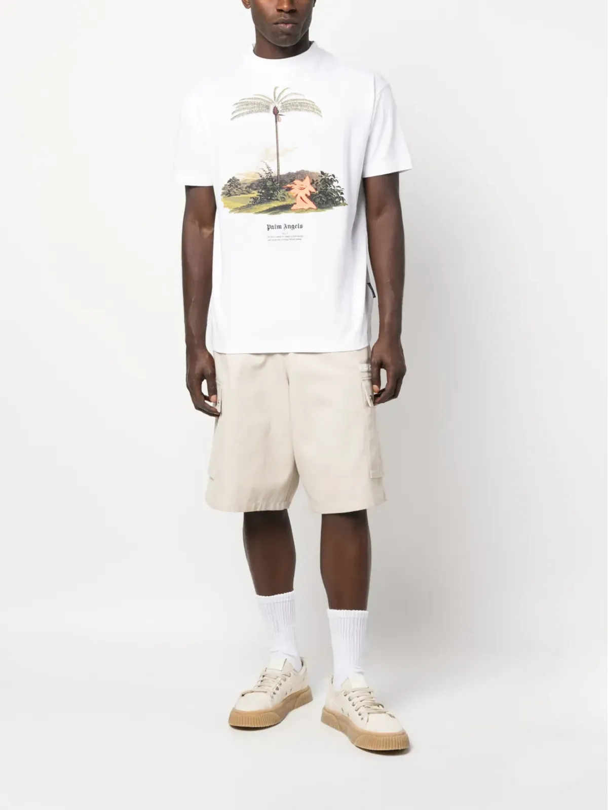 Palm Angels 'Enzo From The Tropics' T-shirt - White - 画像2