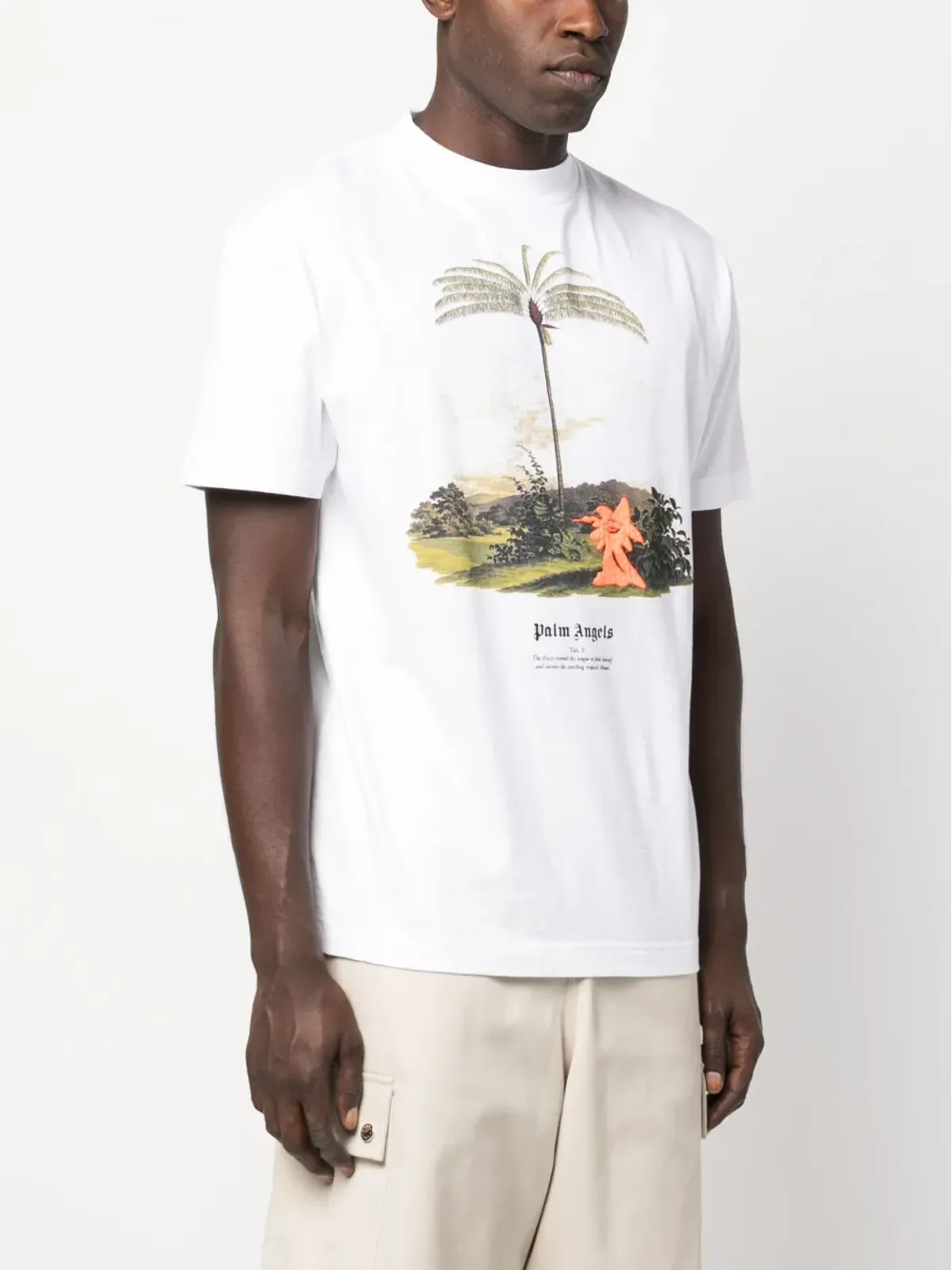 Palm Angels 'Enzo From The Tropics' T-shirt - White - 画像3