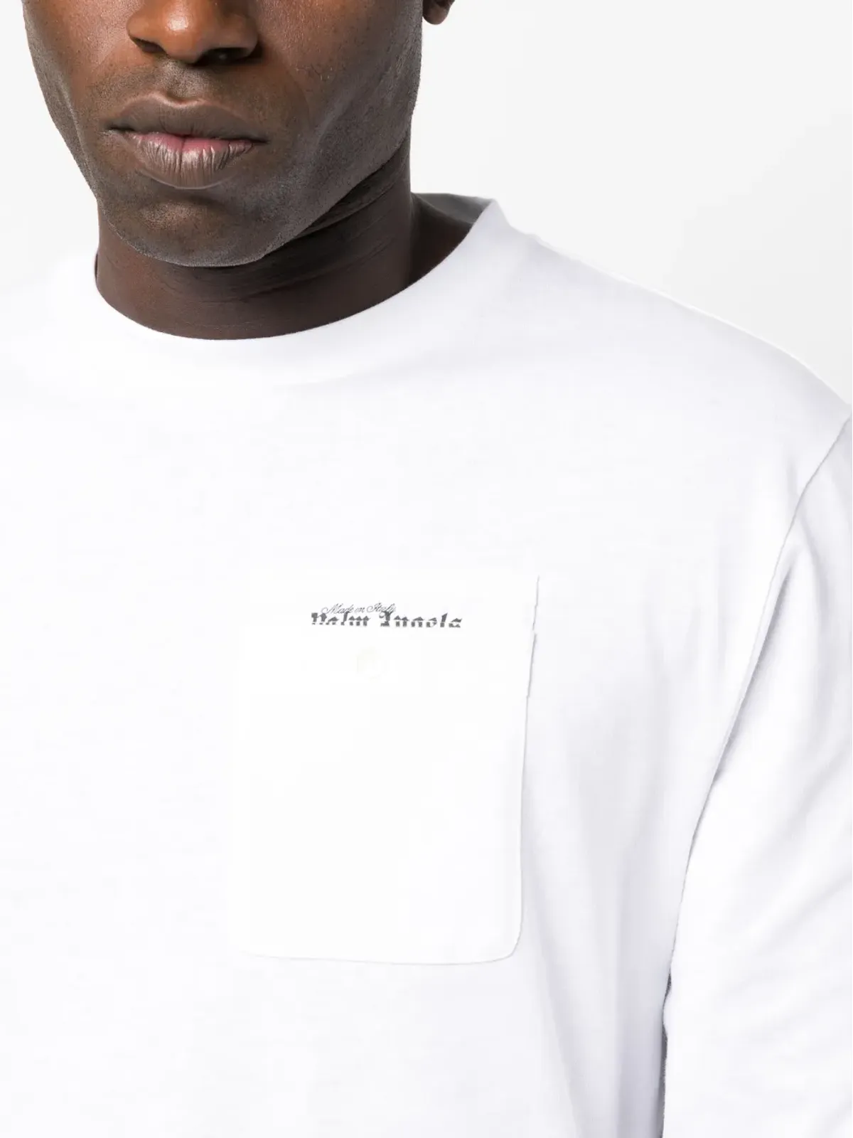 Palm Angels logo-patch long-sleeve T-shirt - White - 画像5