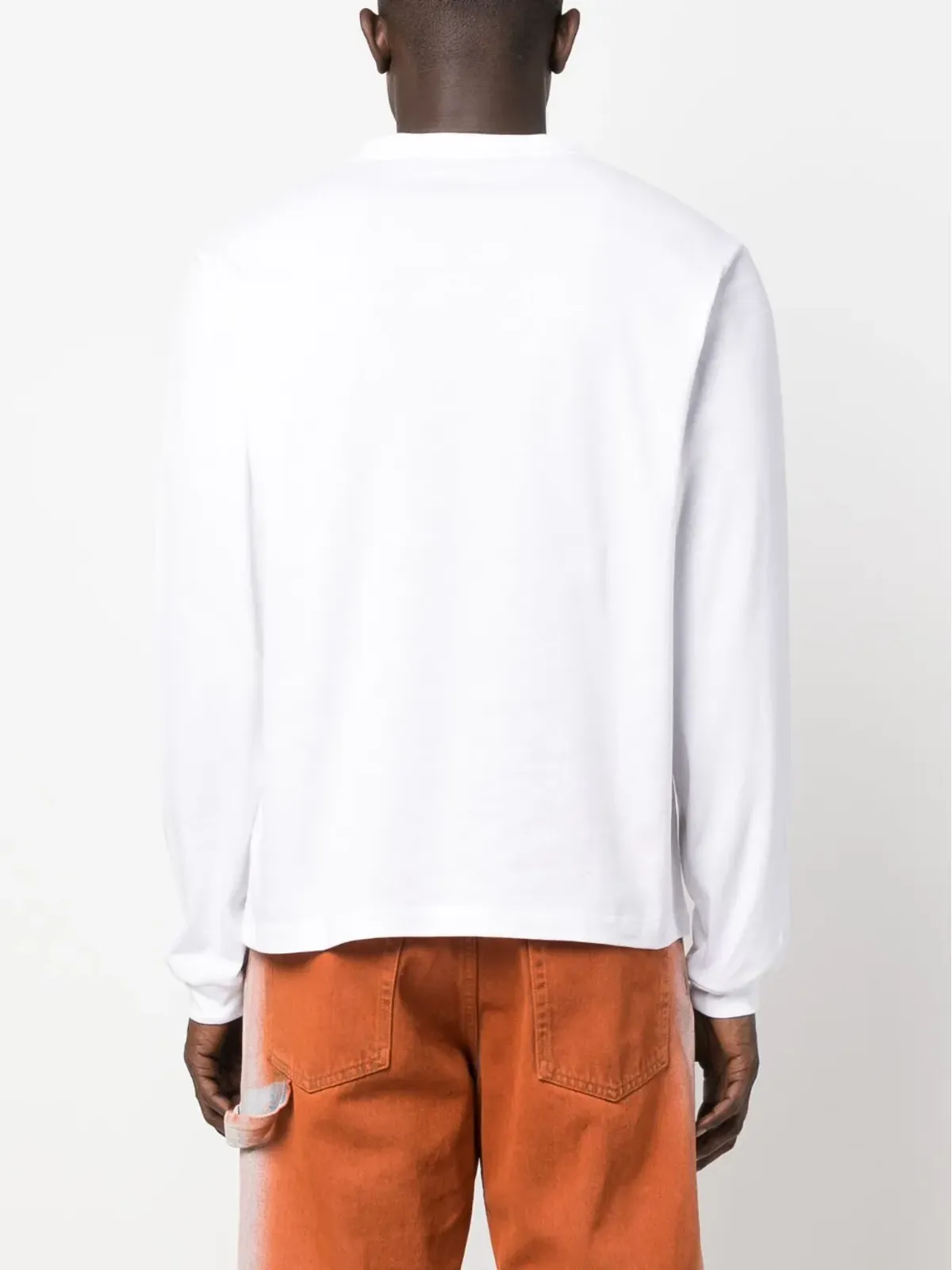 Palm Angels logo-patch long-sleeve T-shirt - White - 画像4