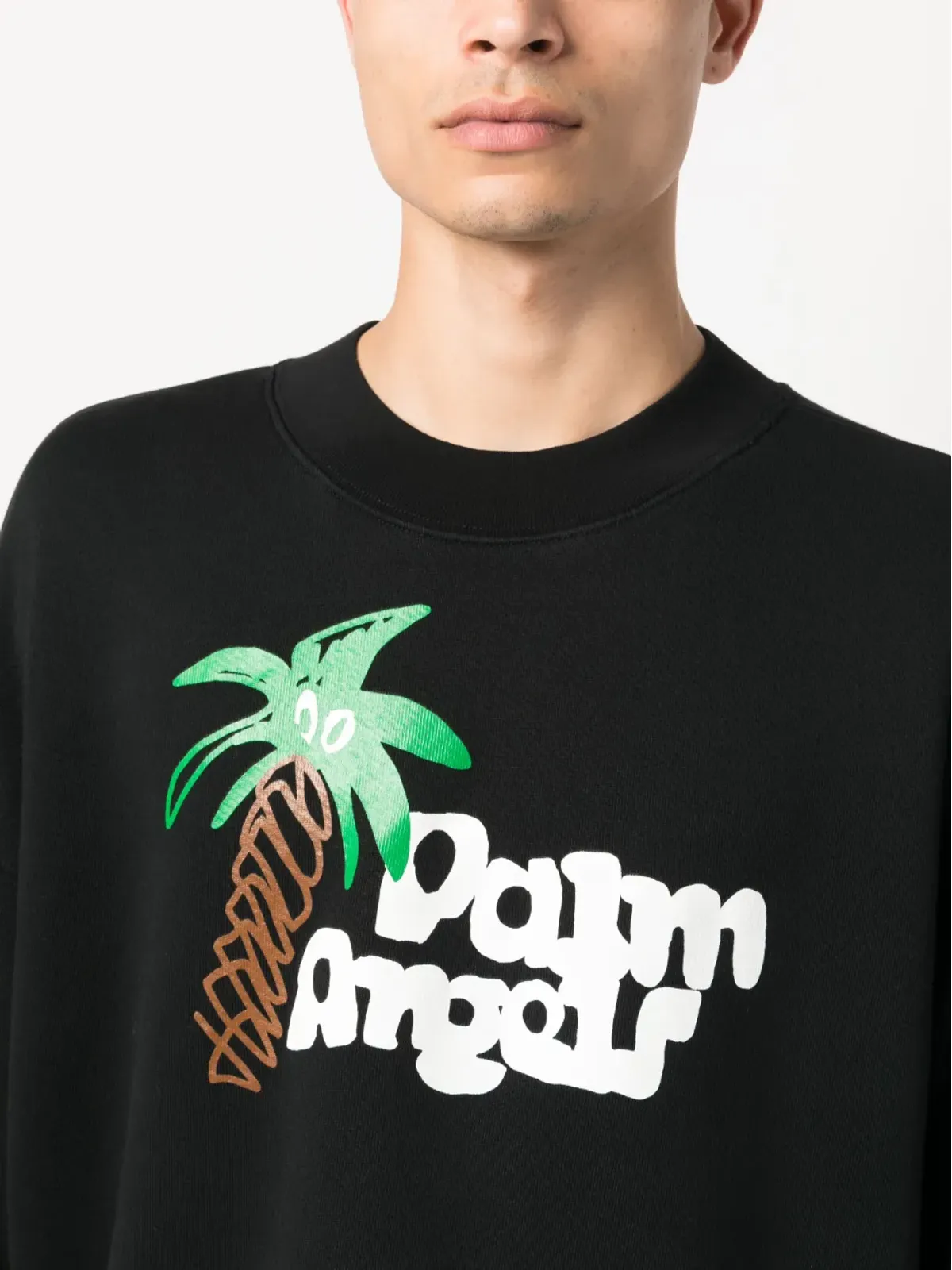 Palm Angels ロゴプリント オーガニックコットン スウェットシャツ - ブラック - 画像5