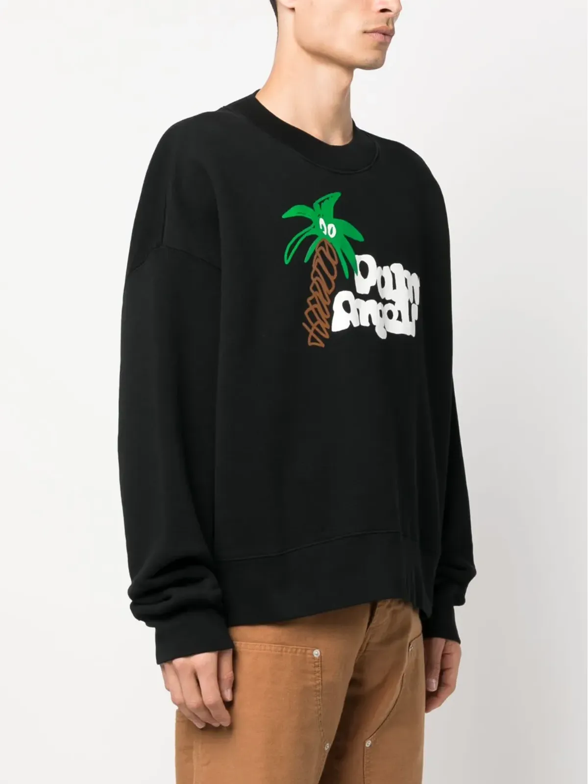 Palm Angels ロゴプリント オーガニックコットン スウェットシャツ - ブラック - 画像3